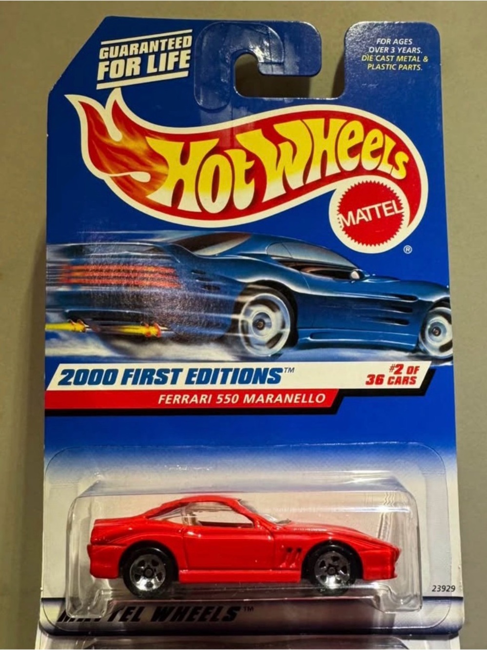 Hot Wheels Ferrari 550 Maranello 2000 release